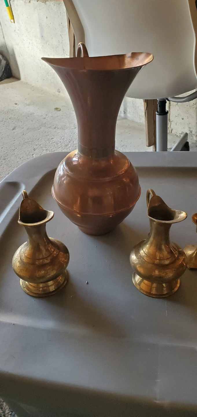 Copper and Brass Decorative Items - 7 Pieces