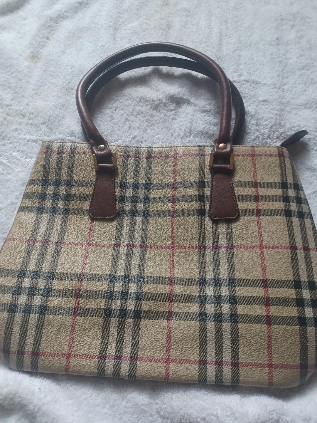 Burberry Classic Plaid Tote Bag
