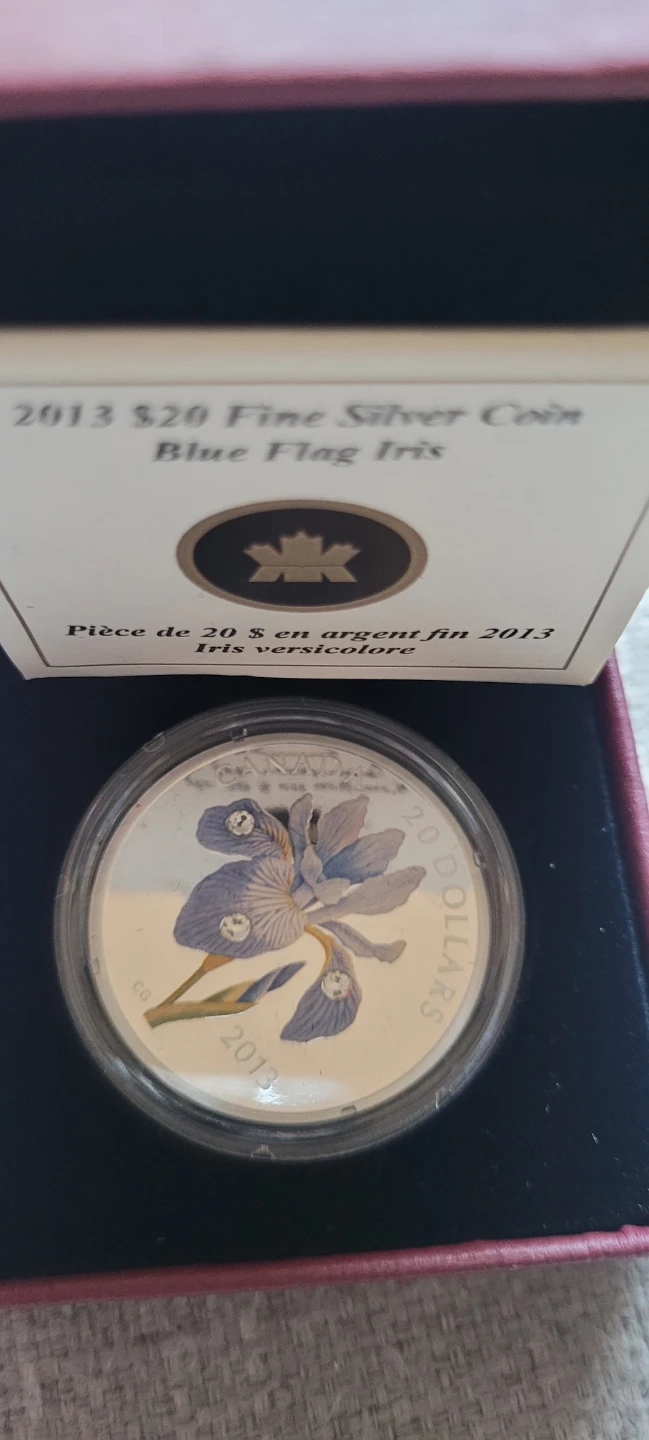 2013 Canada $20 Fine Silver  Iris