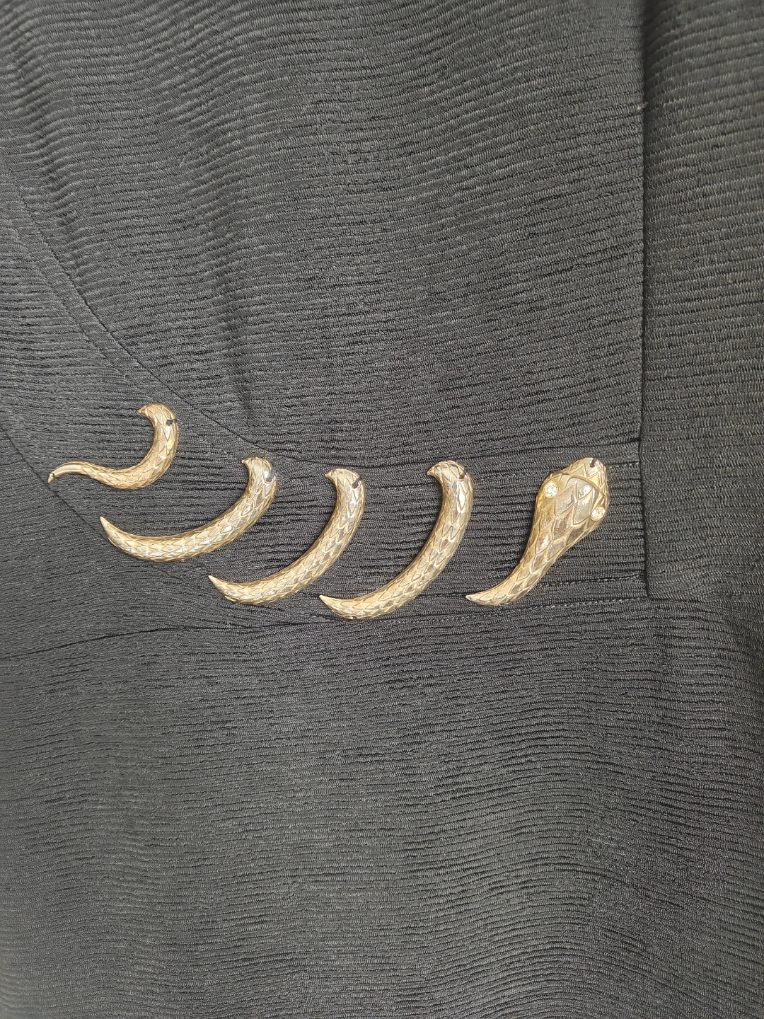 Joseph Ribkoff Black Dress with Snake Detail - photo 4