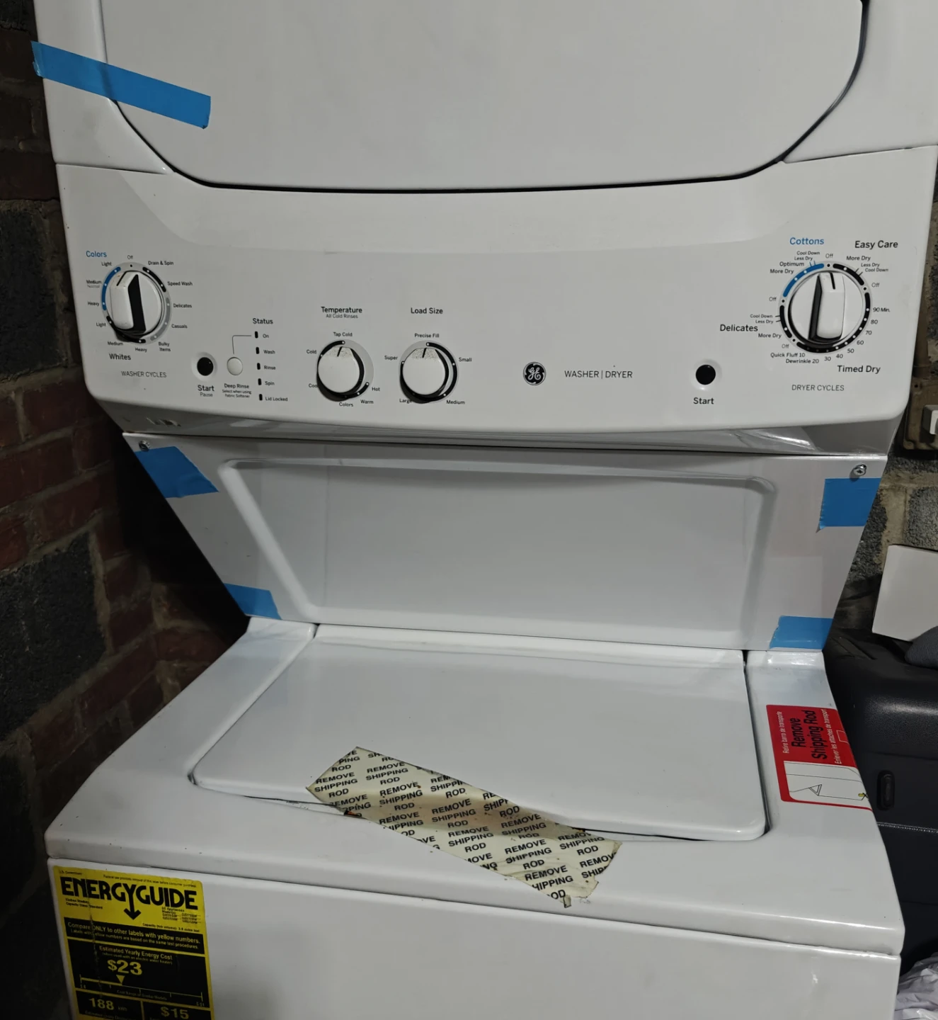 GE Electric Stacked Washer Dryer Laundry Combo - photo 4