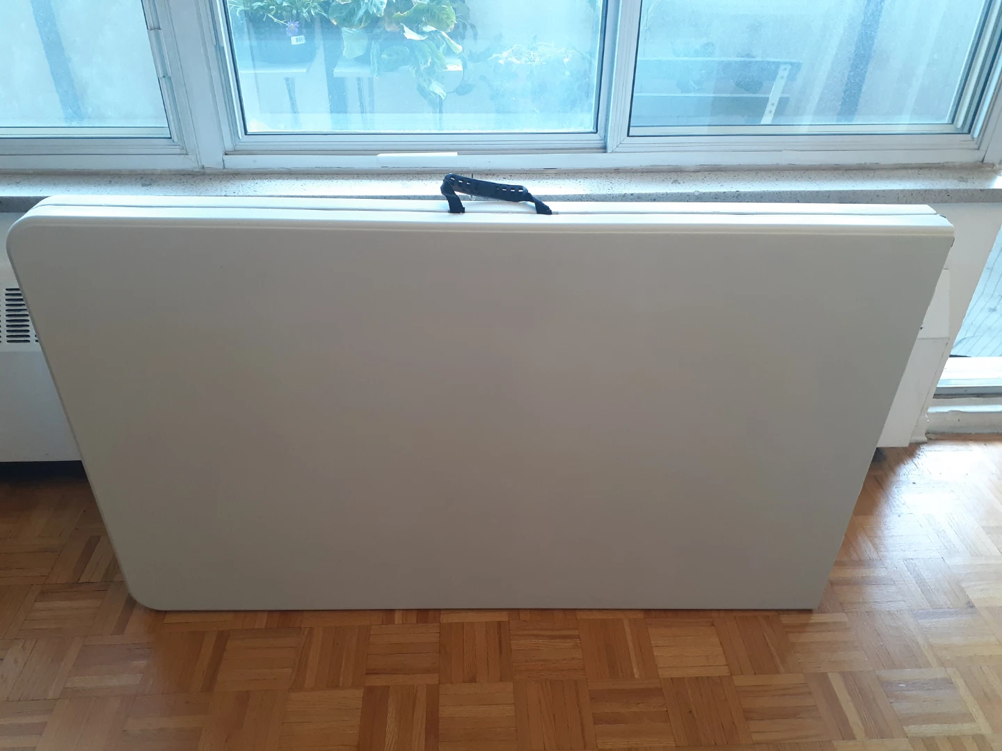 8 ft Portable Folding Table with handle,  White