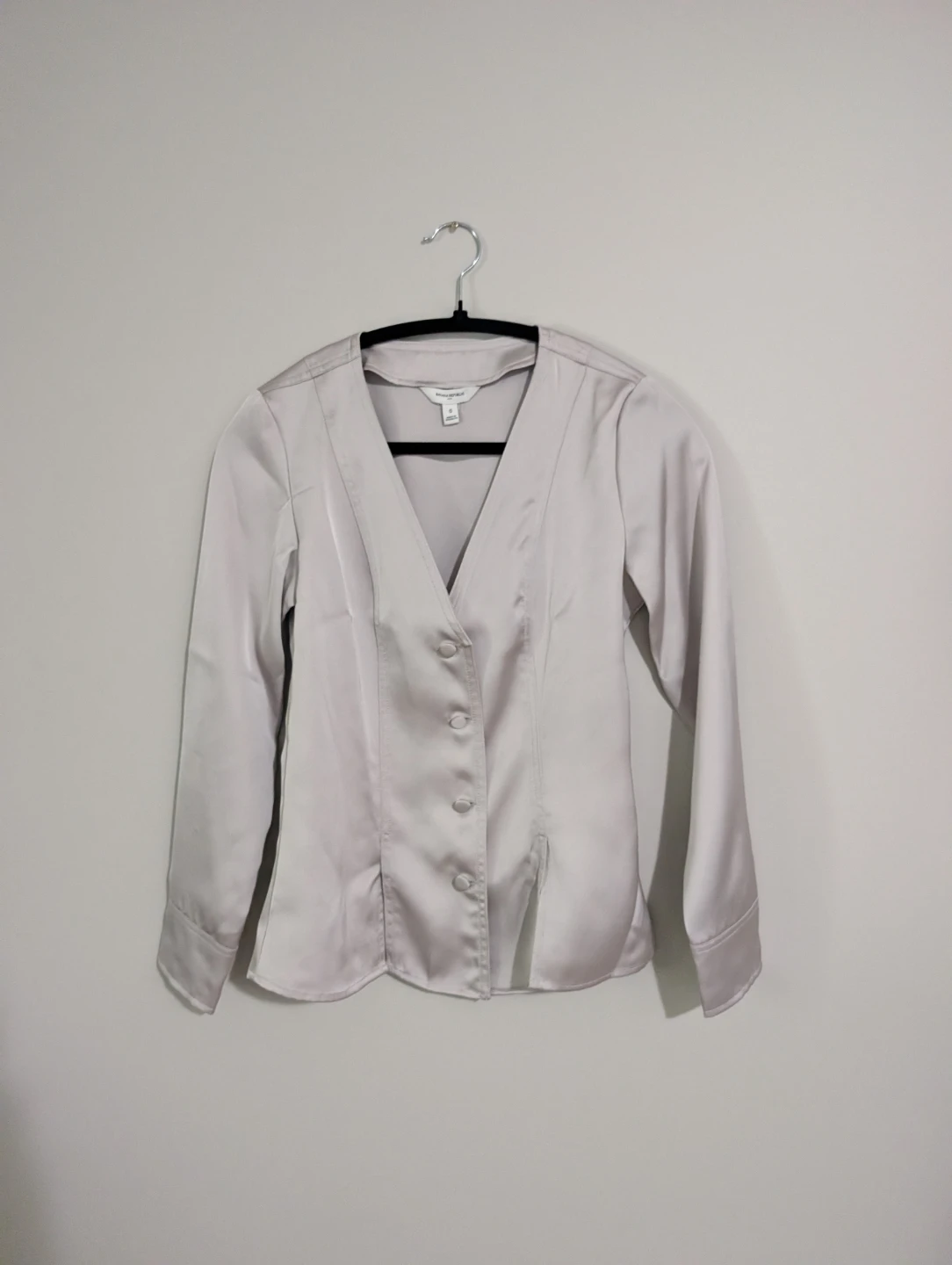 Vince Camuto Satin Button-Up Blouse