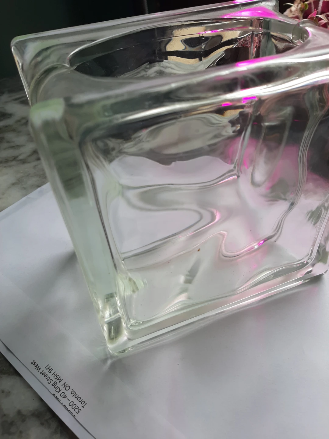 Glass Block Vase