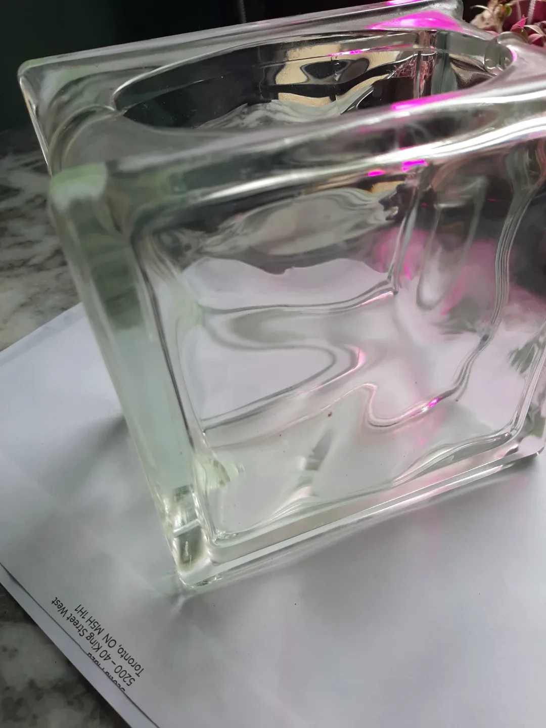 Glass Block Vase