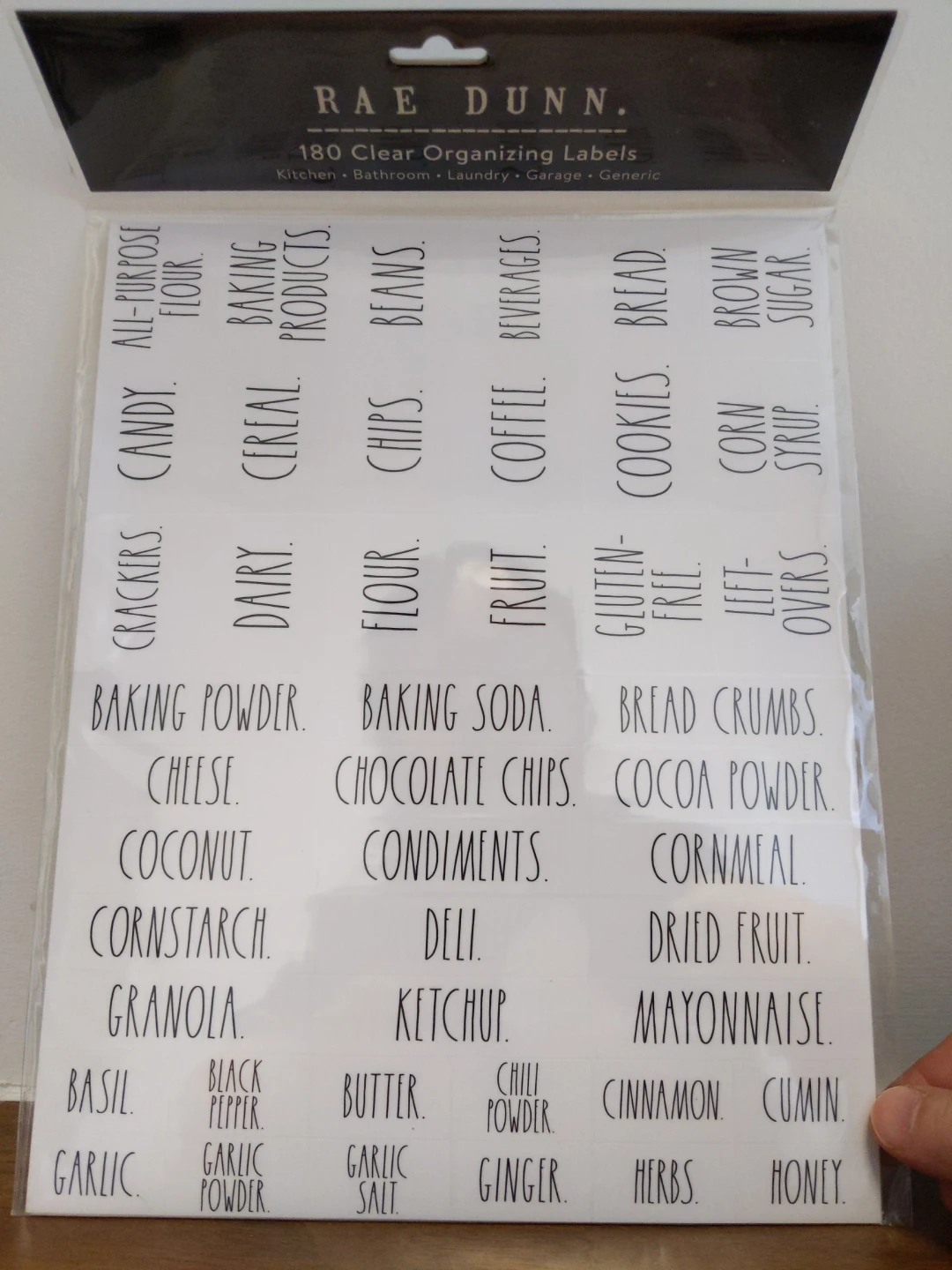 180 Clear Organizing Labels for home, kitchen etc