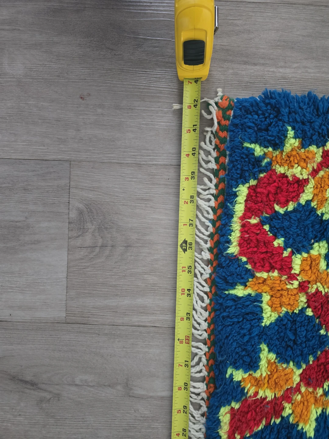 Moroccan rug hand made organic  materials - photo 3