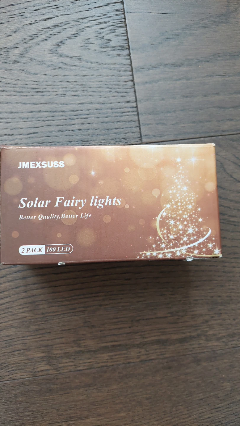 JMEXSUSS Solar Fairy Lights 2 Pack 100 LED
