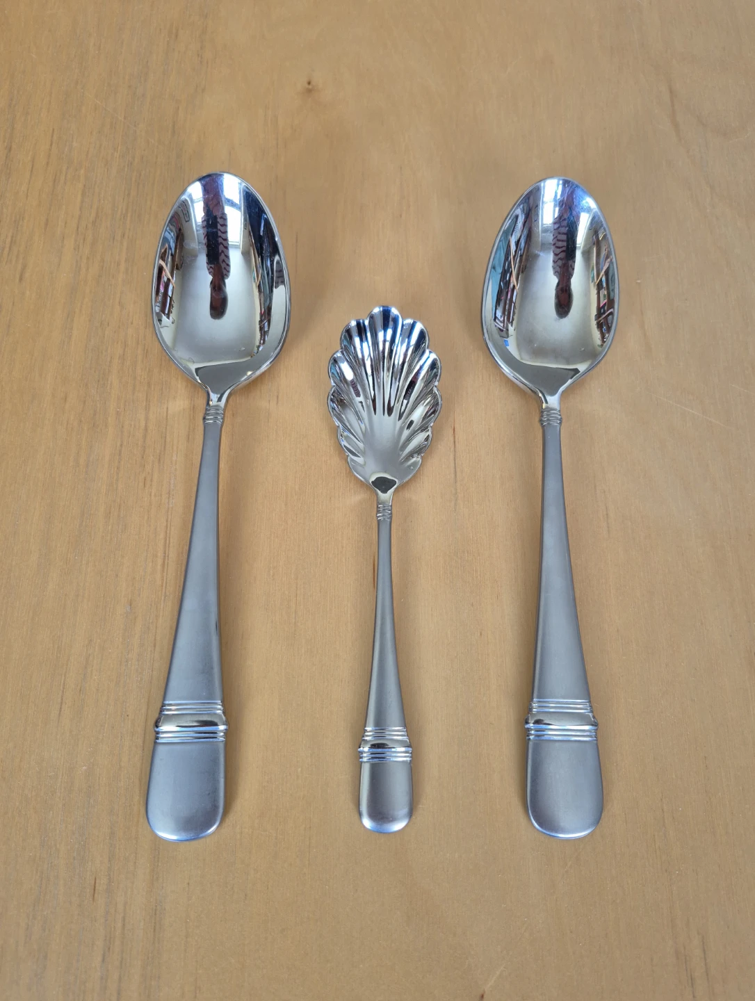 Serving spoons (2 Large) + Sugar spoon 18/10 Stainless Steel - photo 2