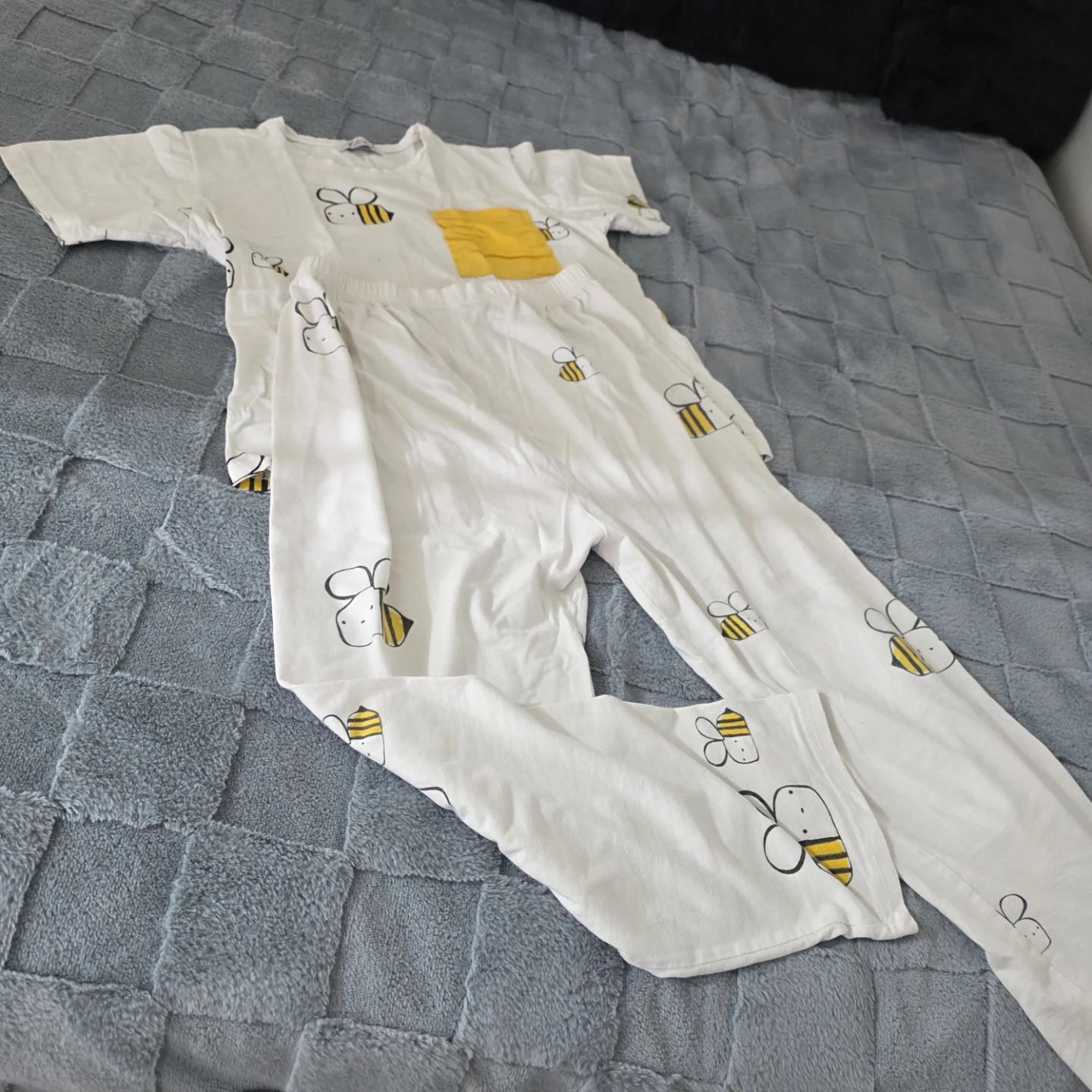 White Bee Pajama Set