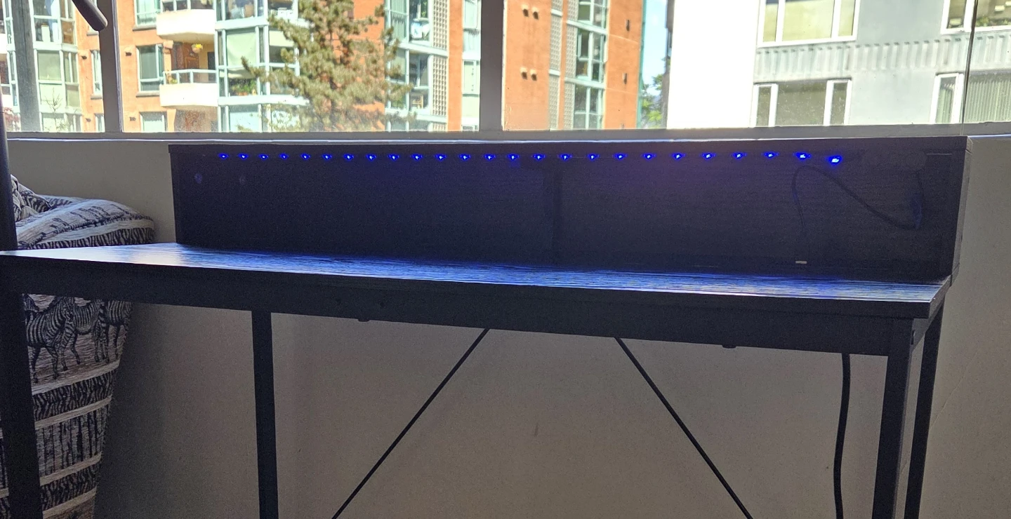 Black Desk with Built-in Power and & LED *Chair sold* - photo 3