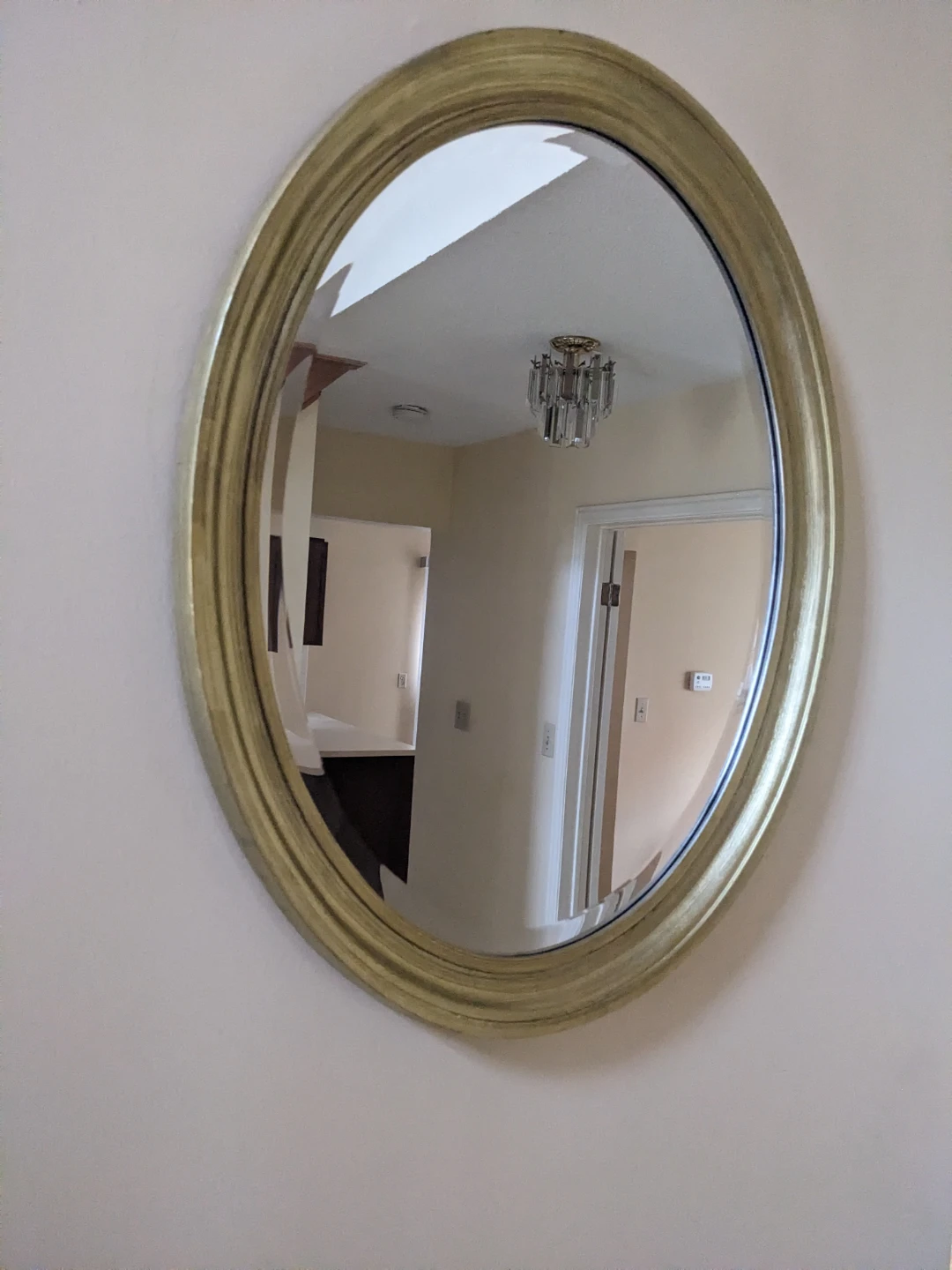 Gold Oval Wall Mirror