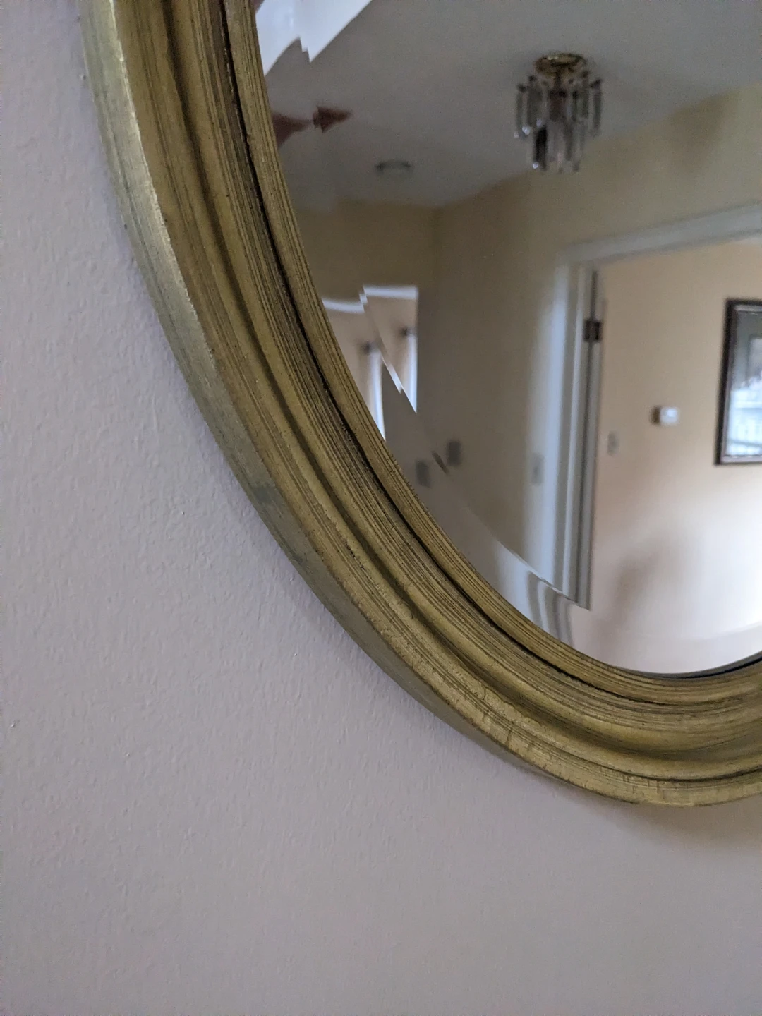 Gold Oval Wall Mirror - photo 2