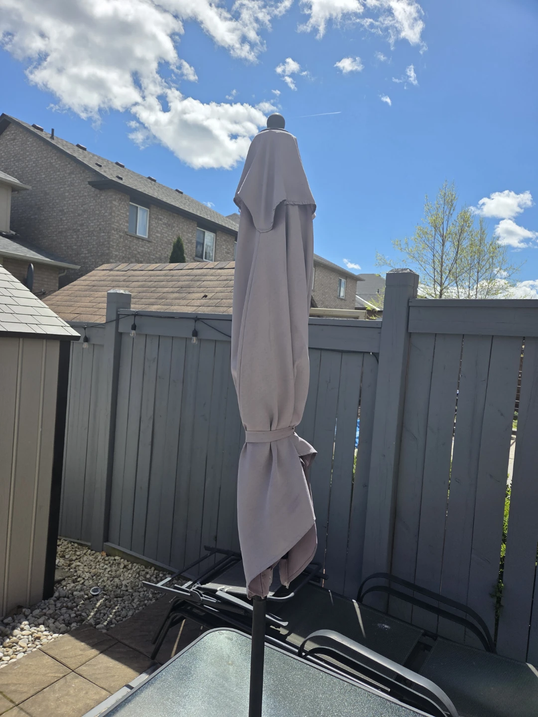Glass Patio Table with Umbrella - photo 2
