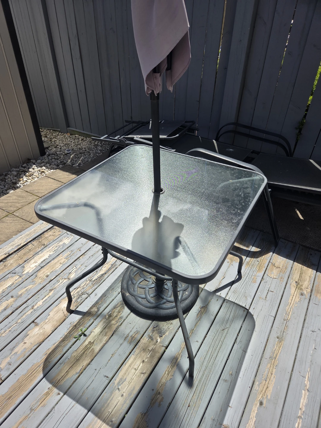 Glass Patio Table with Umbrella - photo 4