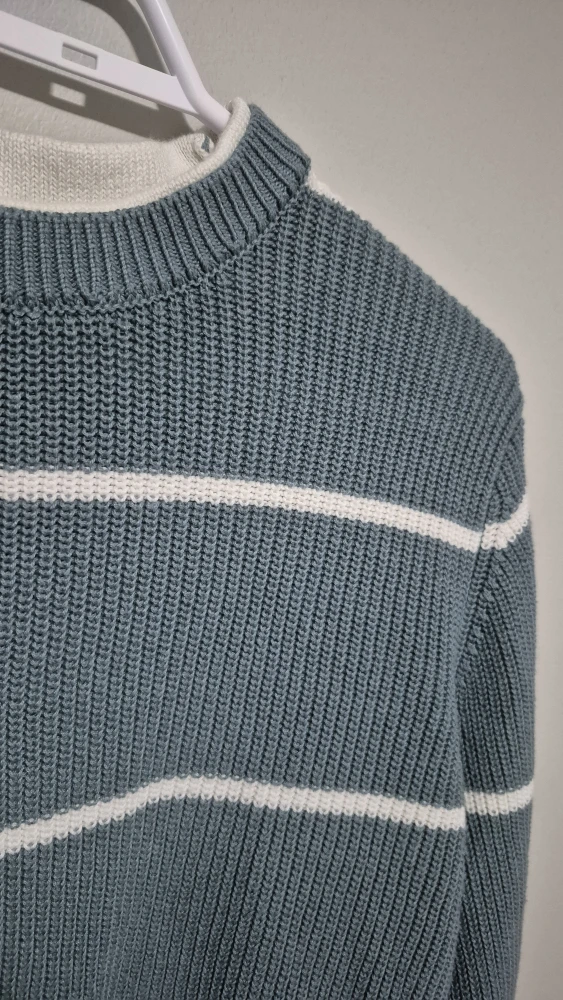 Striped Crewneck Sweater - Blue/White - photo 2