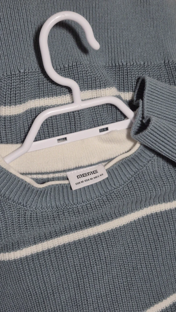 Striped Crewneck Sweater - Blue/White - photo 4