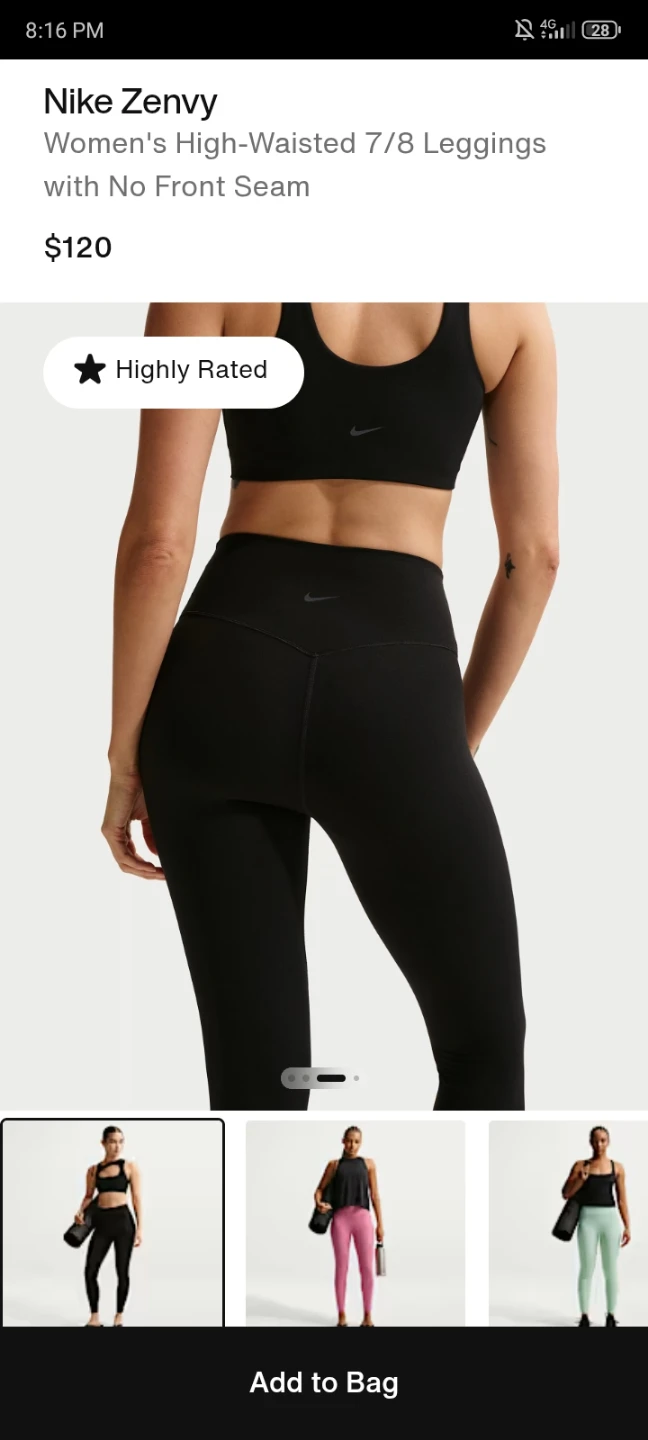 Nike Women's Zenvy High-Waisted 7/8 Leggings - Black - photo 4