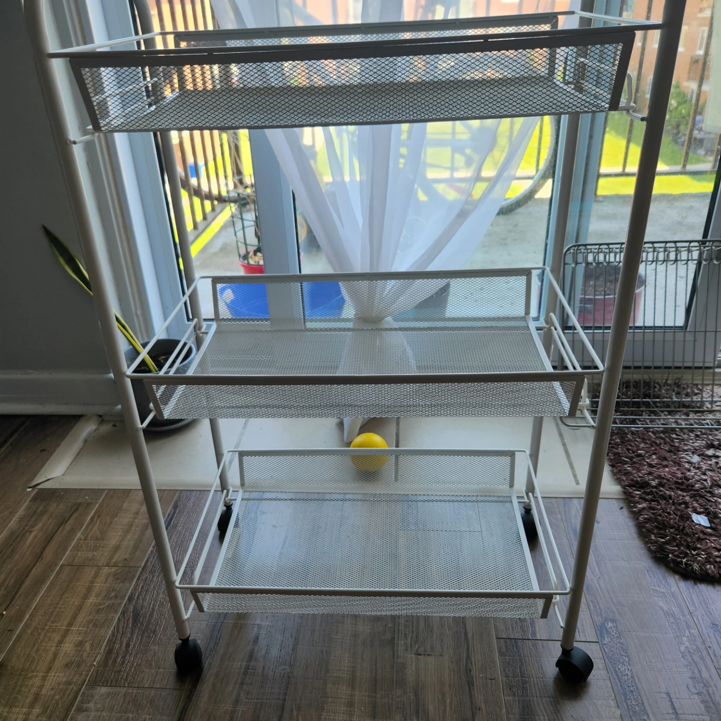 White 3-Tier Rolling Storage Cart - photo 4