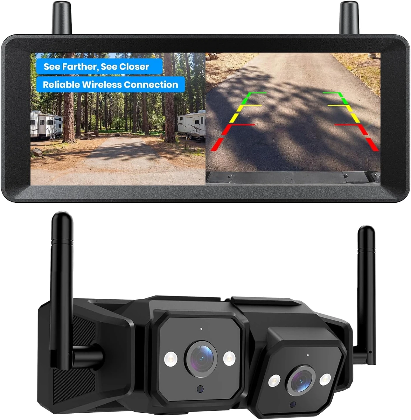 AUTO-VOX RV Backup Camera Wireless 7 Inch HD Monitor