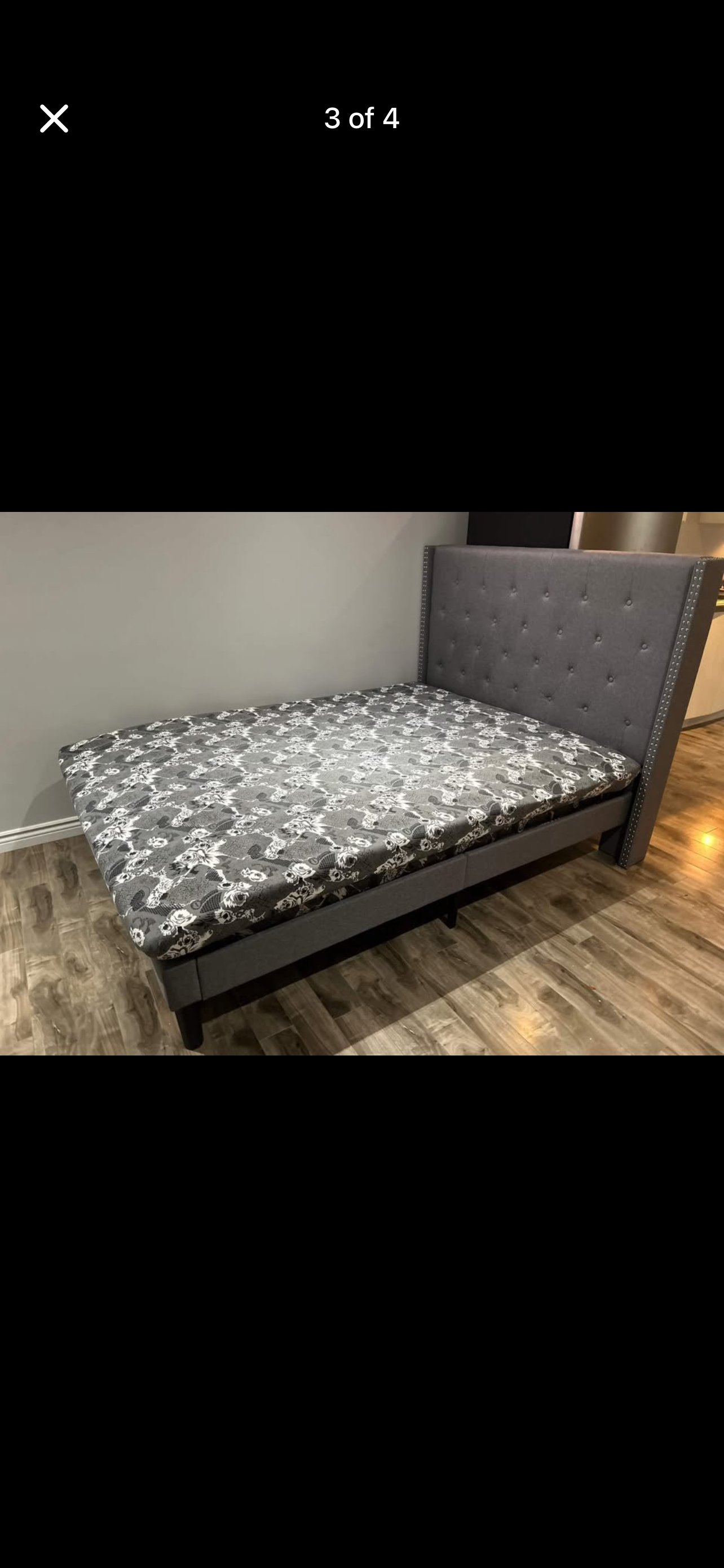 Queen size bed with mattress