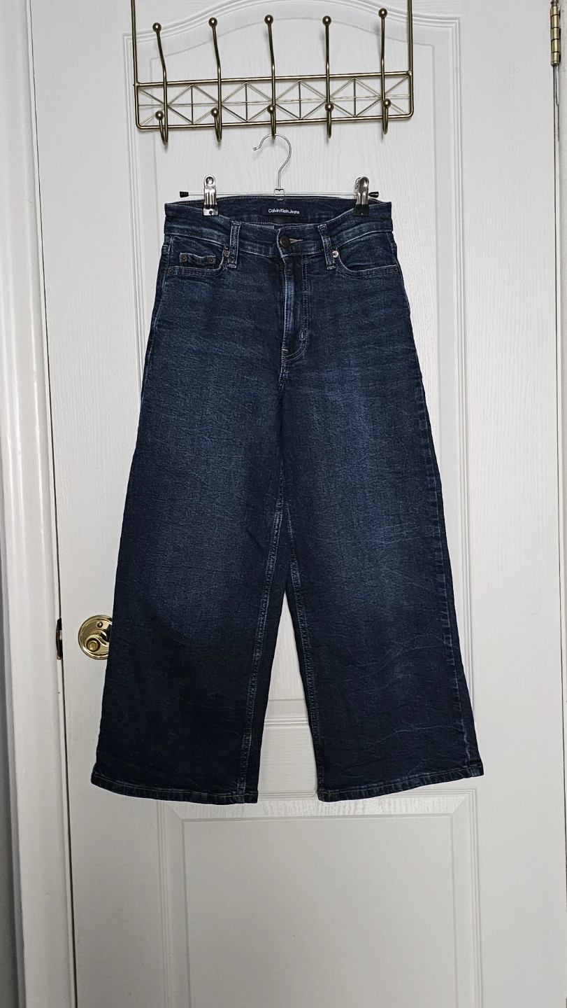 Calvin Klein Jeans Wide Leg Cropped Denim Pants