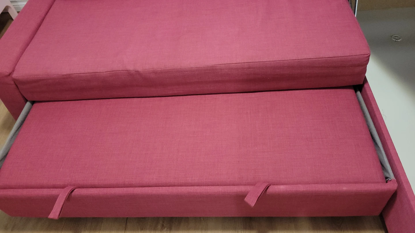 Corner sofa-bed with storage,  Pink - photo 2