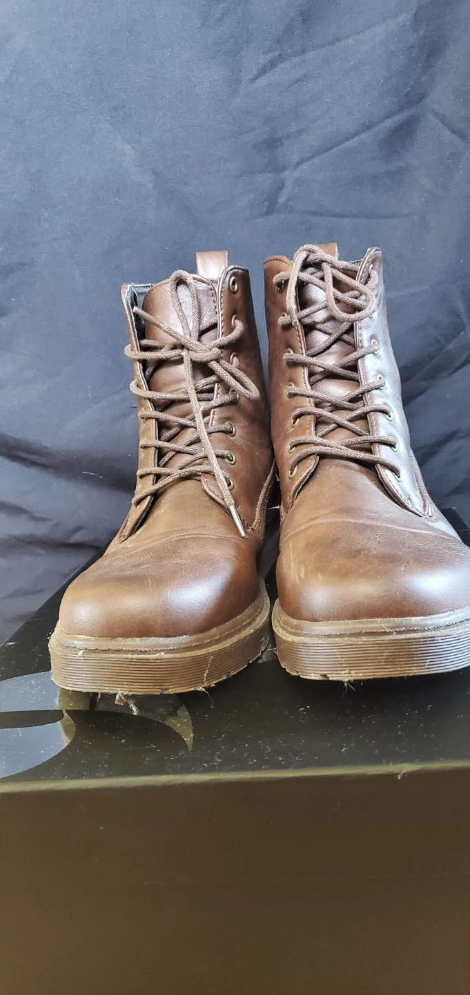 Brown Lace-Up Combat Boots - photo 3