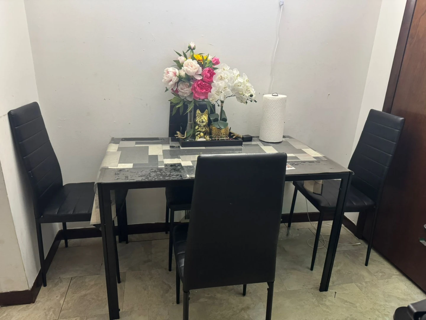 Black Dining Table Set with 4 Chairs - photo 3