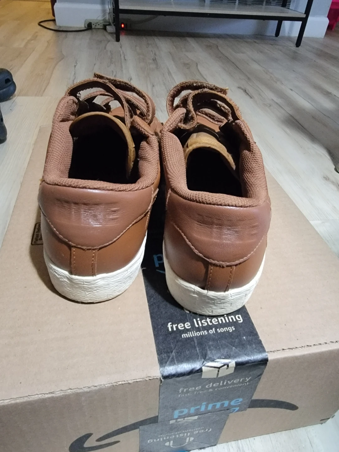 Nike Brown Leather Sneakers