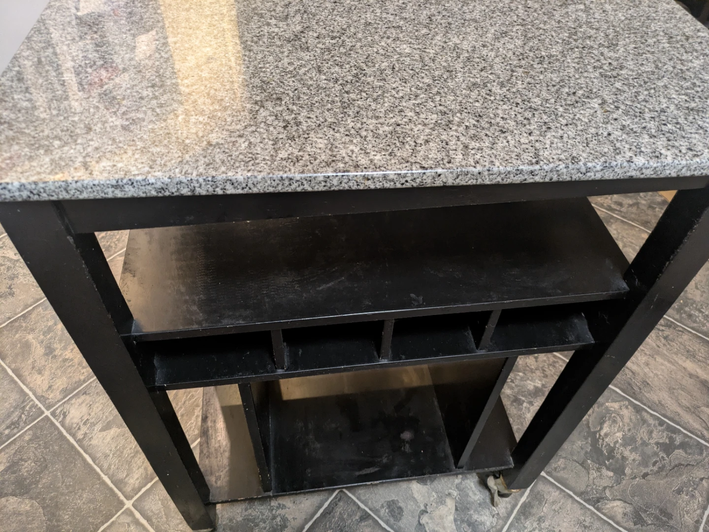 Kitchen Island Cart with Granite Top - photo 2