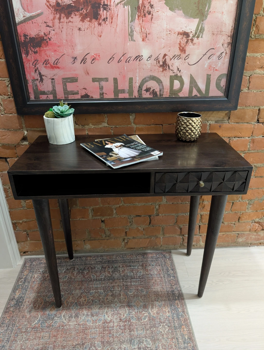 SAFAVIEH Zinnia Mango Wood Desk - photo 3