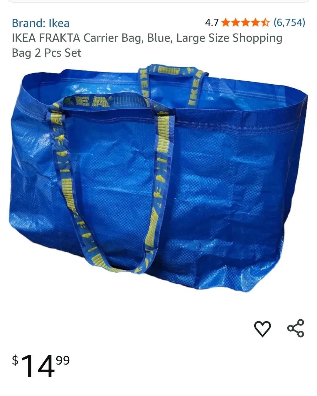 IKEA Blue Shopping Bag+coin bag