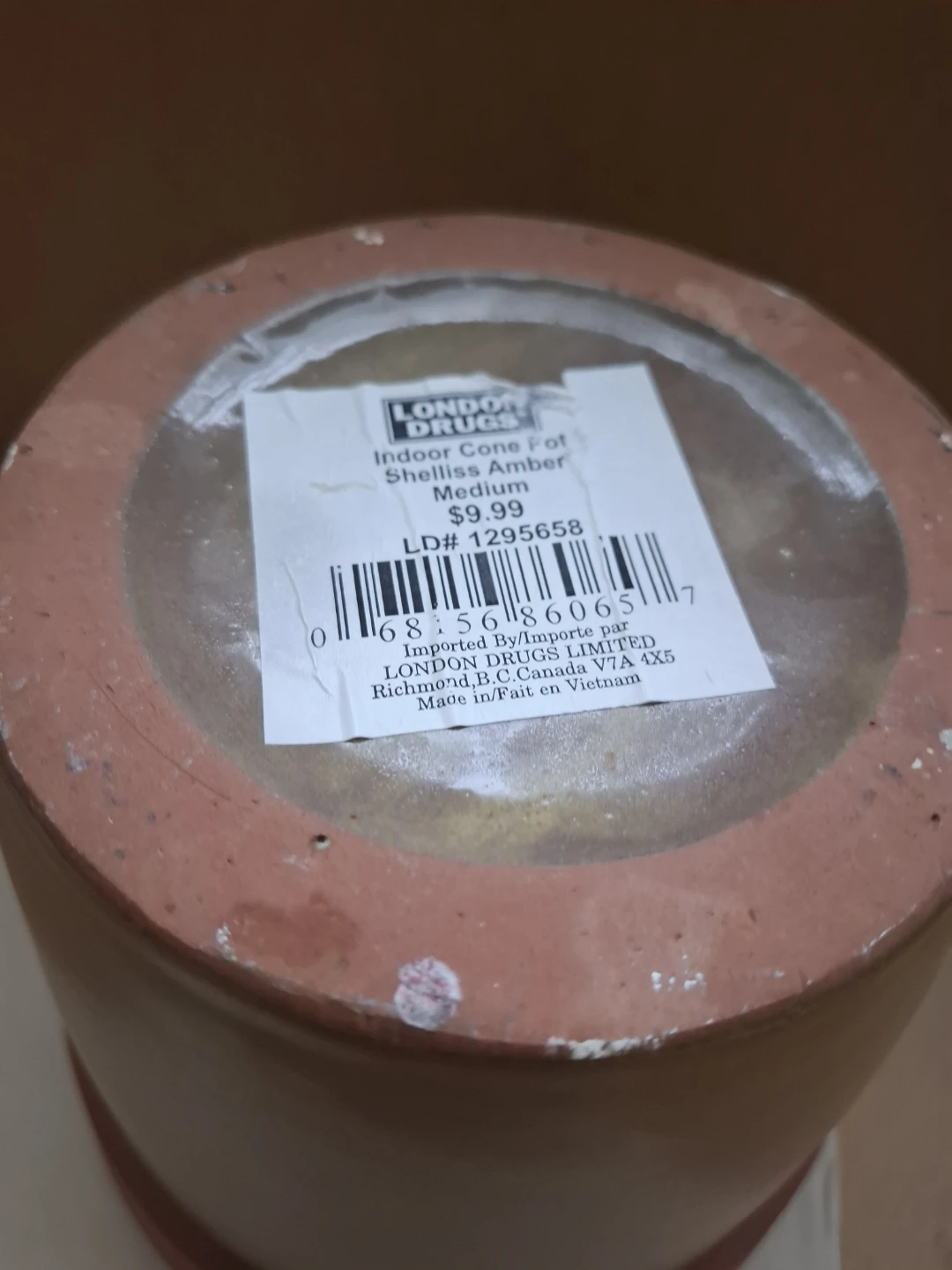 6.5" Indoor Cone Pot - Medium, Shelliss Amber - photo 3