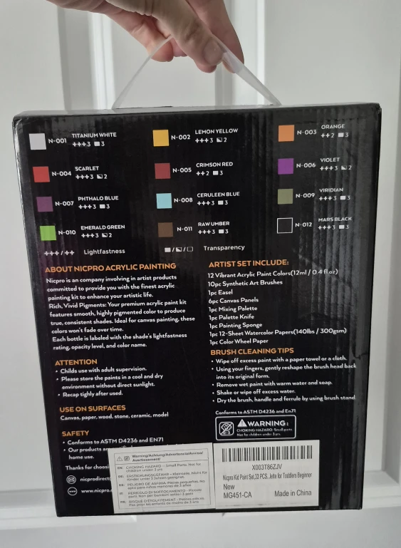 Two (2) NEW NicPro Acrylic Paint Set - 34 Pack - photo 2