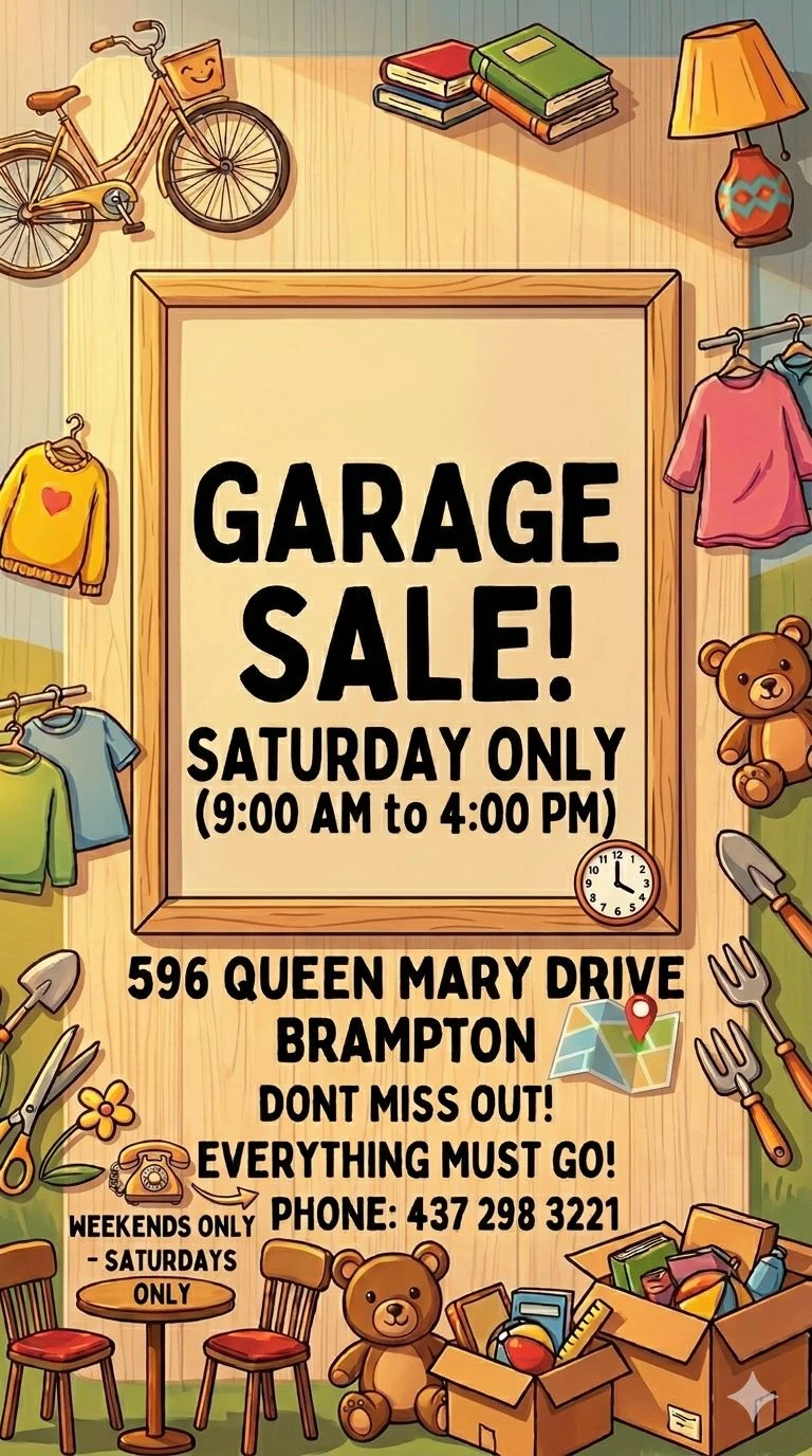 Garage Sale at 596 Queen Mary Drive, Brampton - photo 2
