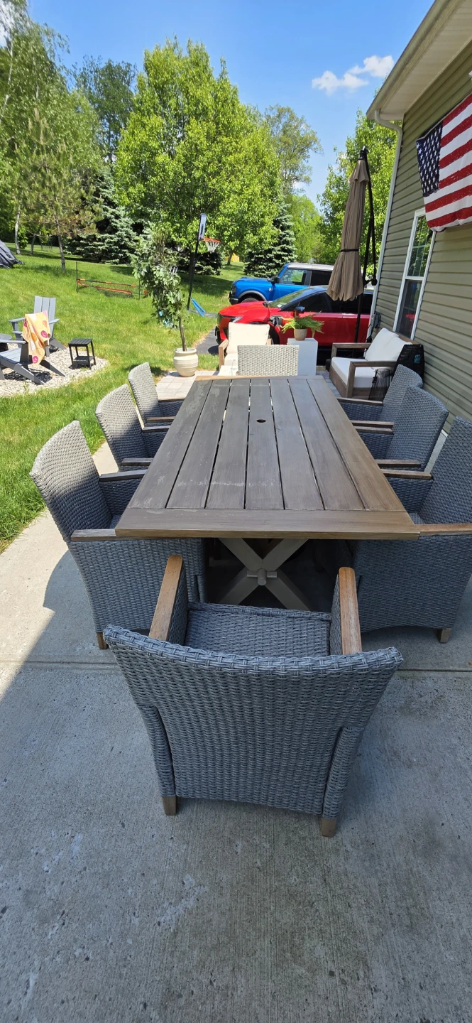 Thomasville Teak Outdoor Dining Set – Seats 8