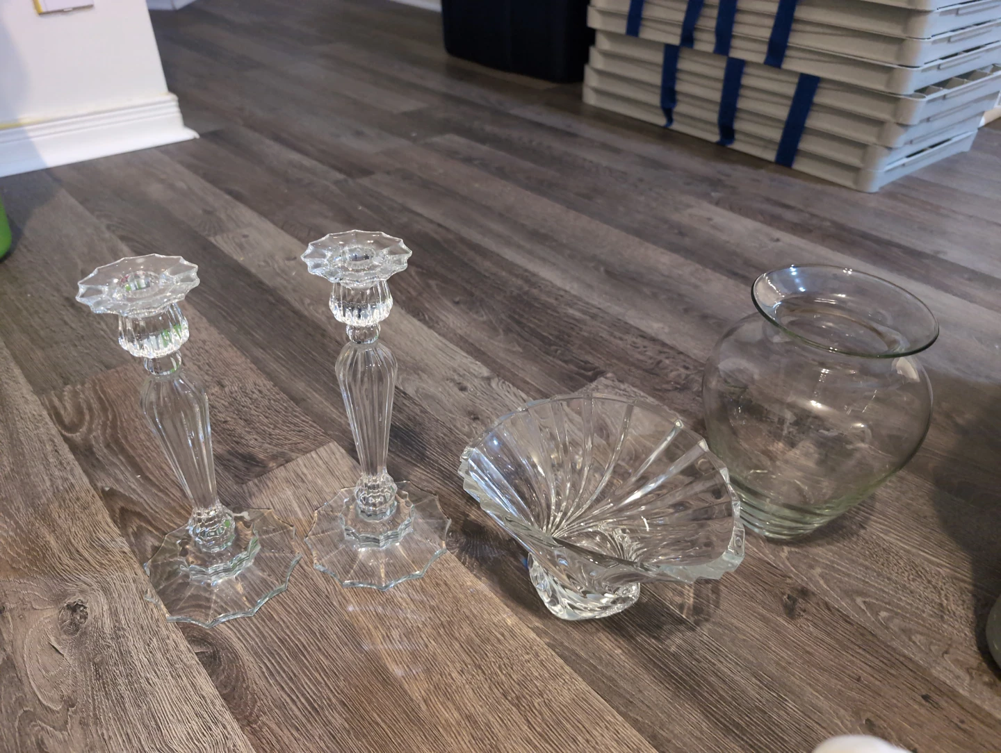 Crystal Candlestick Holders and Vases