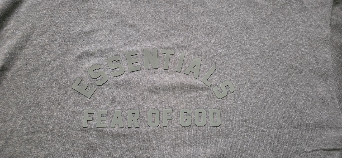 Fear of God Essentials Short-Sleeve Tee - Heather Wood XL - photo 3