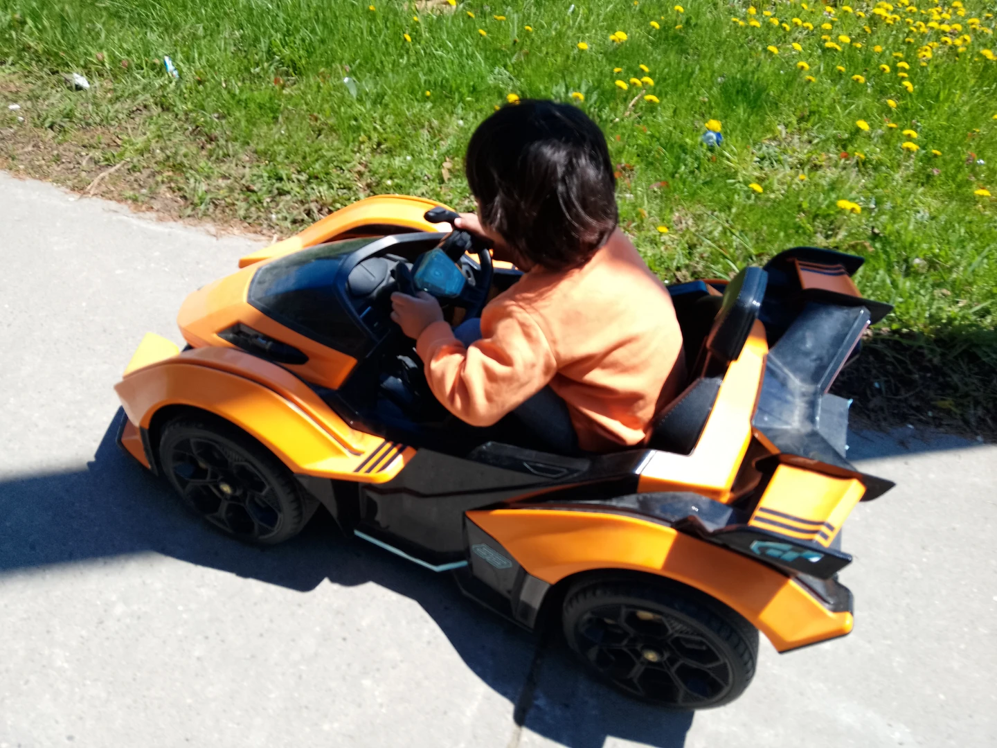 Orange Electric Ride-On Toy Car - photo 4