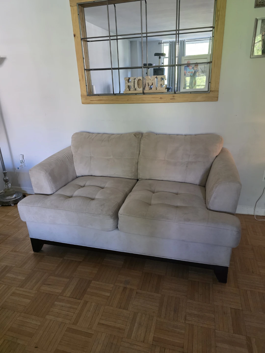 Suede Love Seat