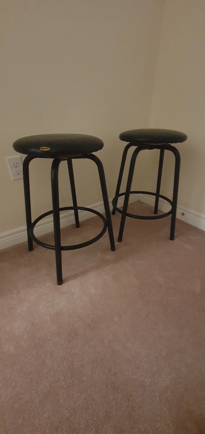 Black Bar Stools (Set of 2)