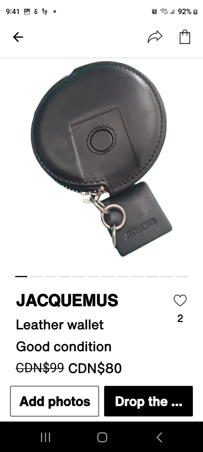 Jacquemus Black Leather Coin Pouch - photo 5