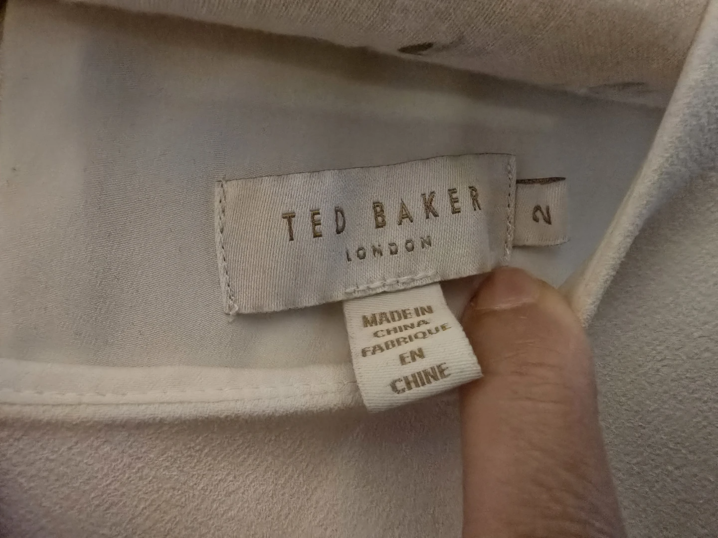 Ted Baker London White Cold Shoulder Top Size 2 - photo 2