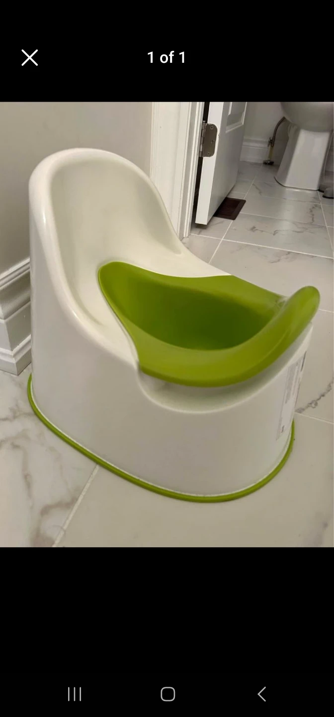 Potty Chair - White and Green