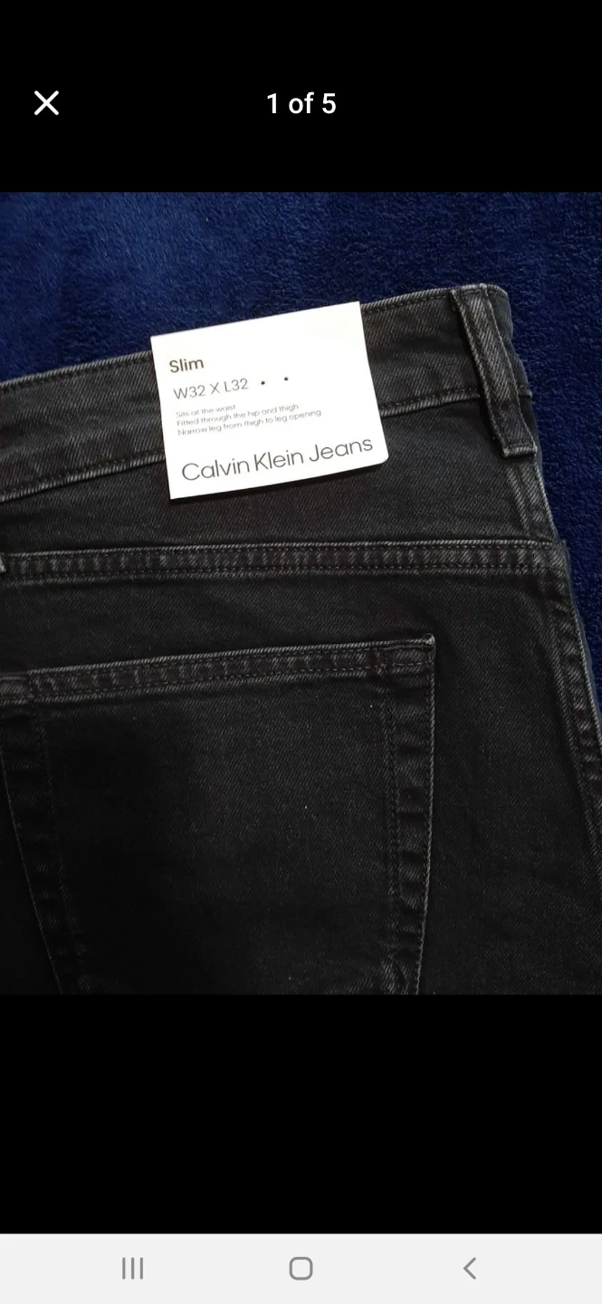 Calvin Klein Jeans Slim Fit W32 L32 Black Denim - photo 3