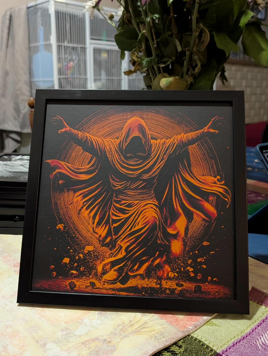 Framed Wall Art - Fiery Cloaked Figure - photo 2