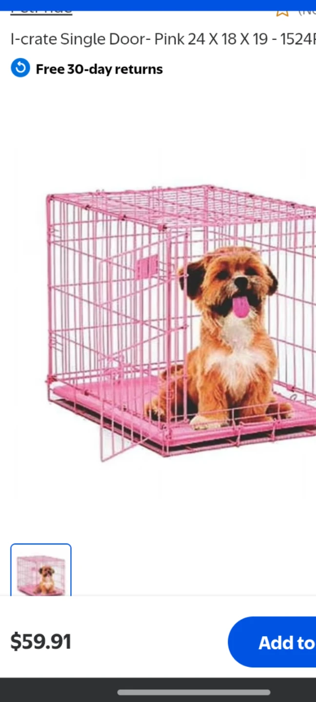 iCrate Pink  Dog Crate 24 X18 X 19. SE Habla Espanol $20