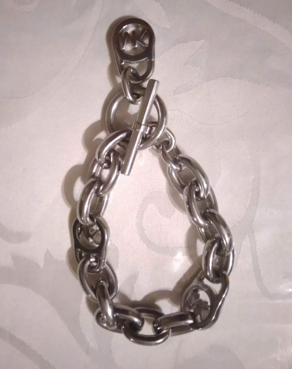 Michael Kors Silver Tone Chain Bracelet with Lock Charm - photo 2