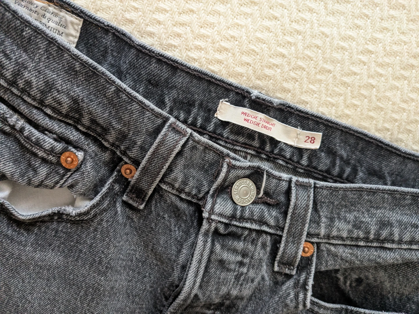 Levi's Wedgie Straight Jeans - W28 L26 - Grey - photo 2